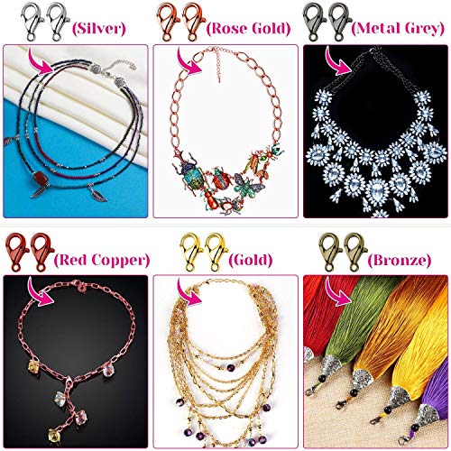 Cridoz EMK-01 Jump Rings For Jewelry Making, Cridoz 2340Pcs Open Jump Rings And Lobster Clasps Jewelry Making Supplies Kit thumb #3