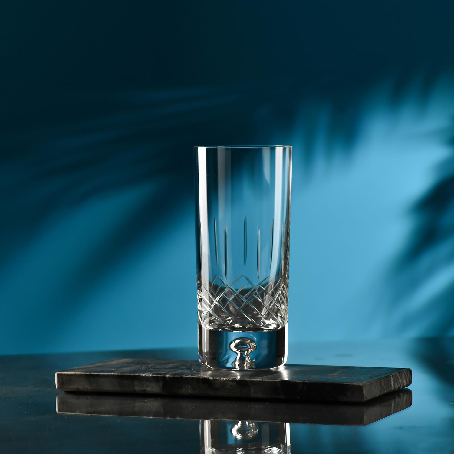Krosno – Bicchieri per acqua, succhi e drink 300 ml – set da 4 pezzi – Collezione Saga – Vetro di cristallo – Realizzati a mano e incisi – Ideali come regalo