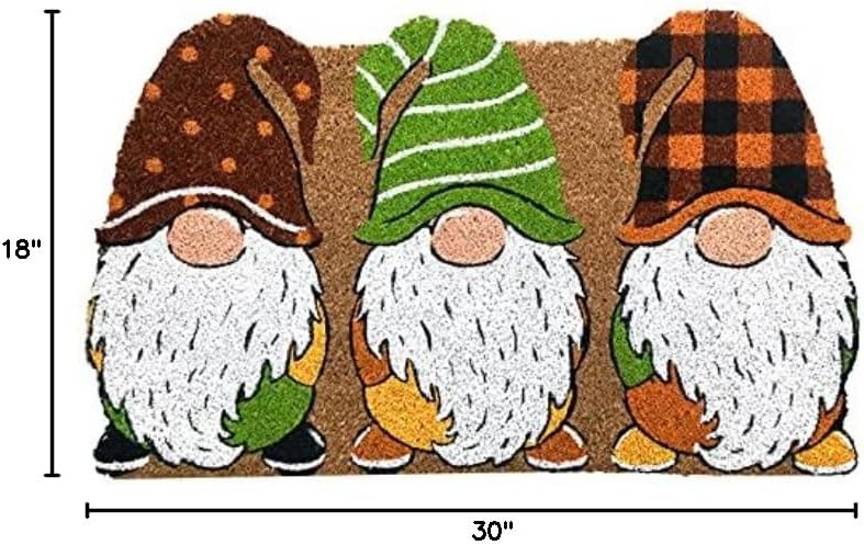 Briarwood Lane Fall Gnomes Natural Fiber Coir Doormat