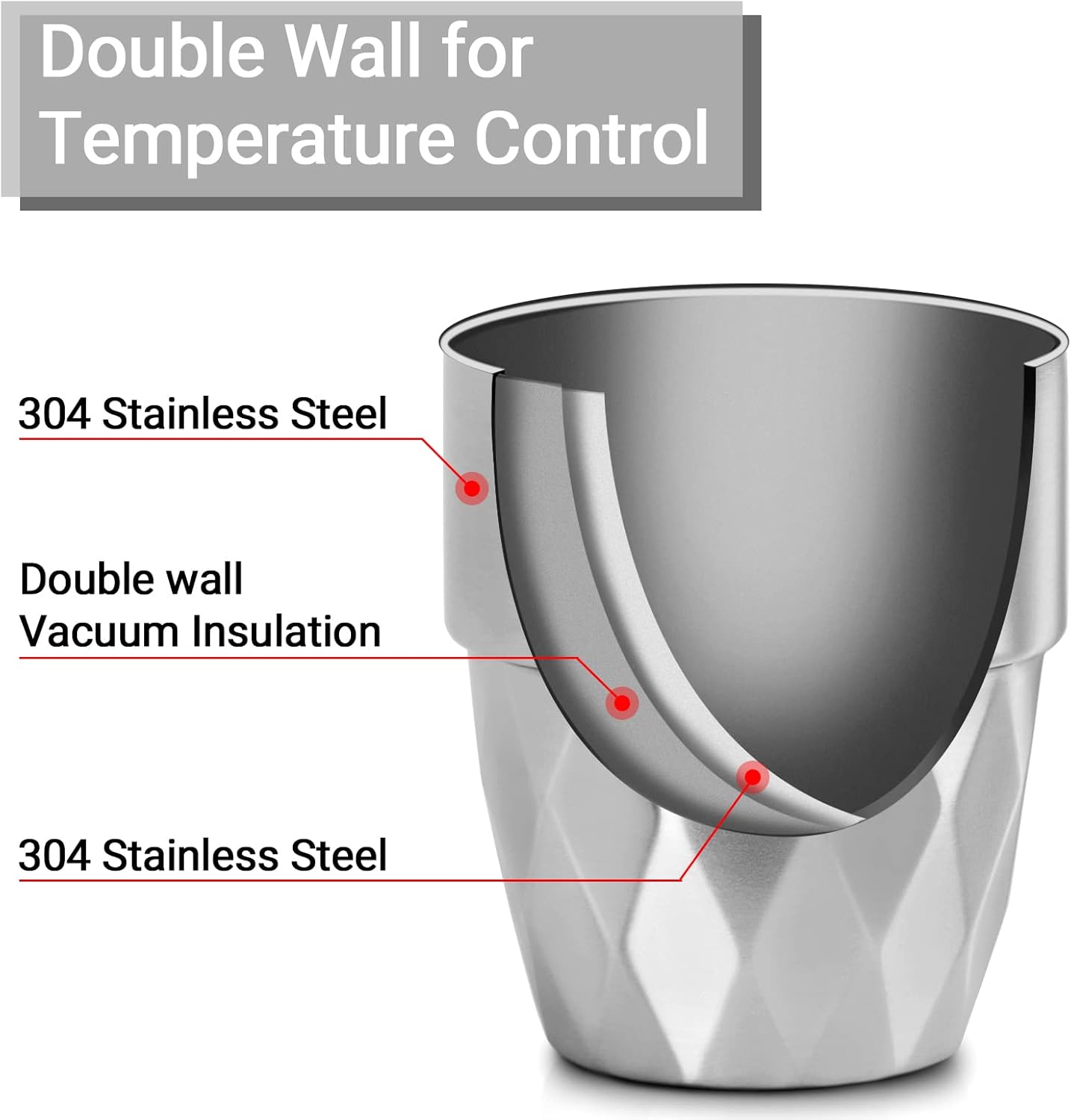Beasea Stainless Steel Cup, 10 oz Set of 4 Stackable Stainless Steel Insulated Cups, Small Metal Cup Double Wall Tumbler Vacuum Metal Drinking Glasses for Home Restaurant Outdoors Camping Party - Image 2