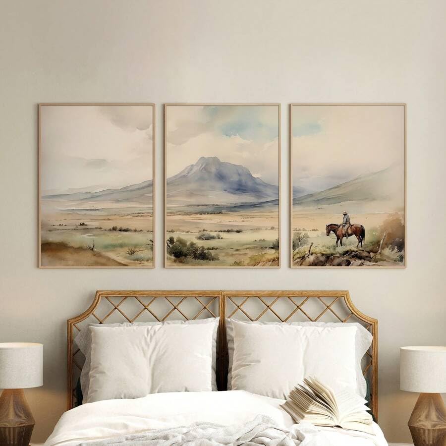 Tableau western vintage ZHAOLIN pour réchauffer un salon trop blanc