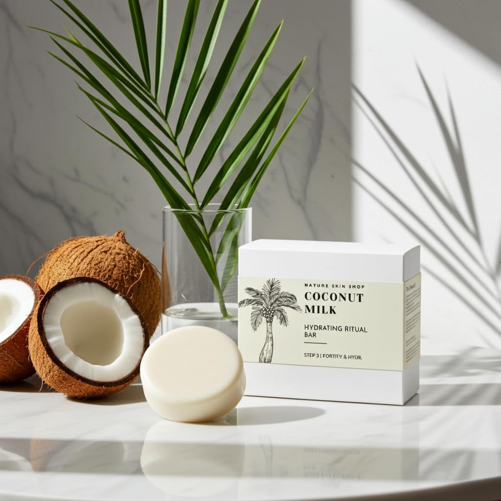 Coconut Milk Solid Bar Conditioner, Natural, Sulfate Free, Eco-Friendly, Plastic Free, All Hair Types including frizzy hair, Cruelty-Free & Vegan 4 ounces