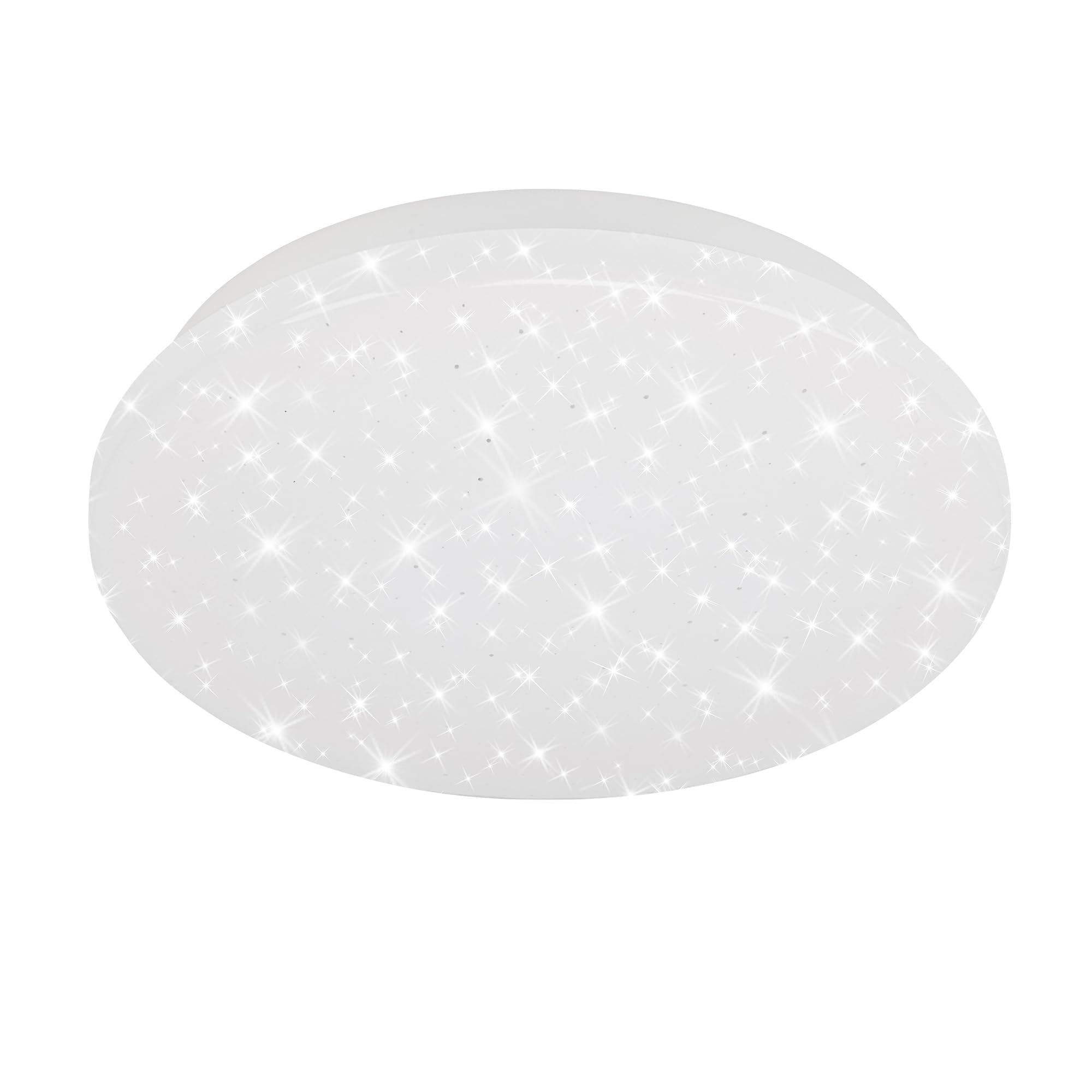 Briloner Plafoniera 3388-016, fantasia a stelle, Luce bianco neutro 4000K, LED integrati 8W 900Lm, Ø22cm, Lampadario per camera o soggiorno, plastica 8 W, 22cm