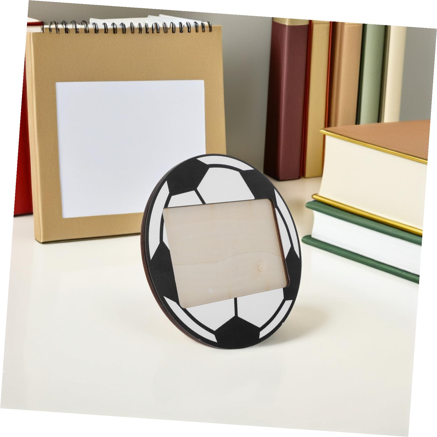 ibasenice 6 Piezas Marco de de Madera Soporte Resistente para Fútbol 6x4 Pulgadas con Diseño Deportivo Único, Versátil para Oficina y Hogar y Obsequio Adecuado