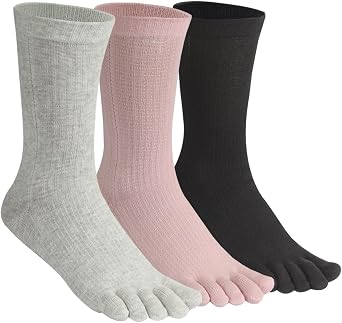 Meaiguo Womens Toe socks For Running Five Finger Socks With Cotton Athletic