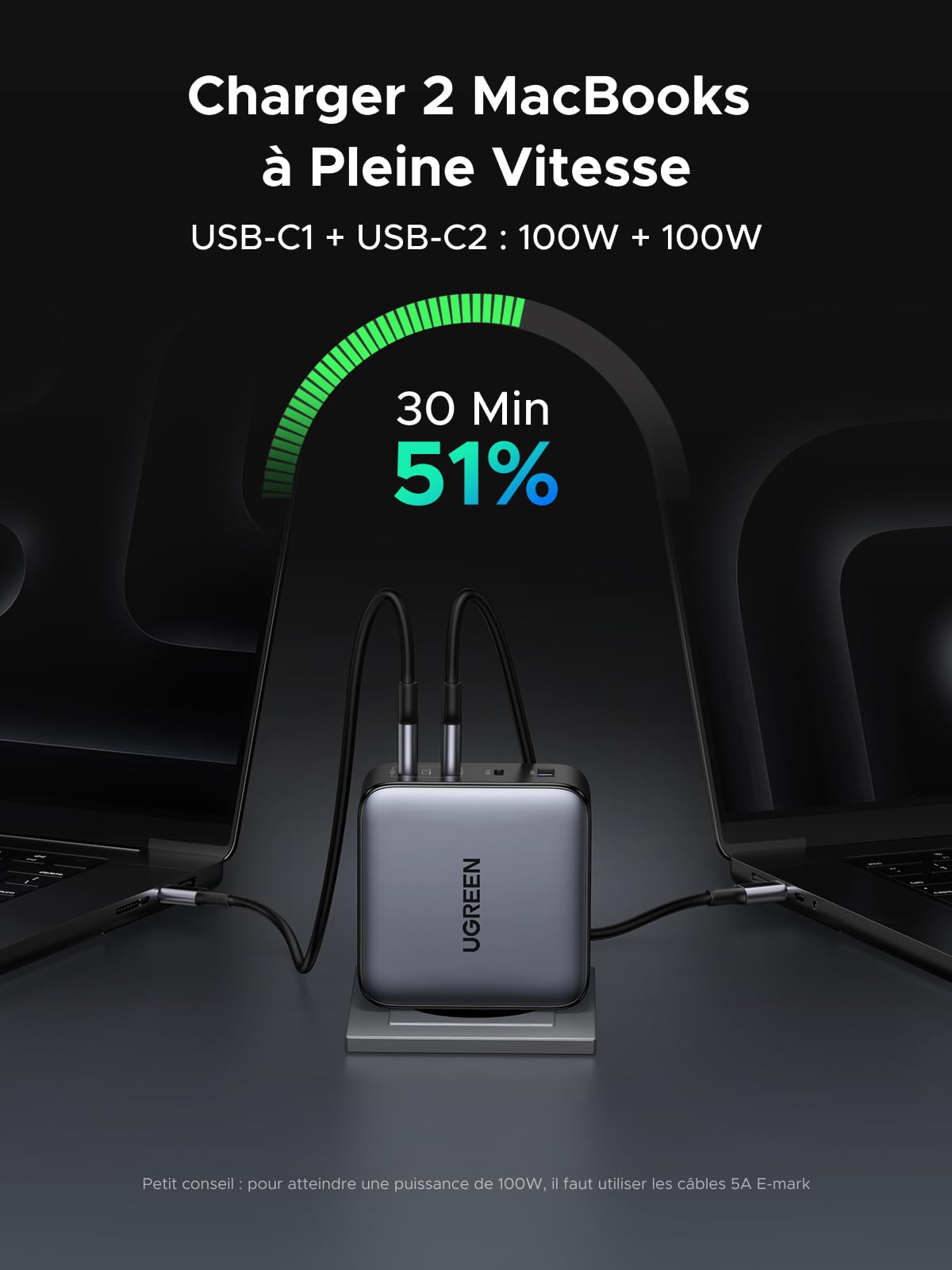 UGREEN Nexode 200W Chargeur Rapide USB C 140W PD 3.1 GaNInfinity Compatible avec MacBook Pro Air Neo M5 M4 M3 M2 M1 iPad iPhone 17 Pro Max Air 16 15 14 13 12 Galaxy PPS 60W S26 S25 S24 S23 Pixel 10 9