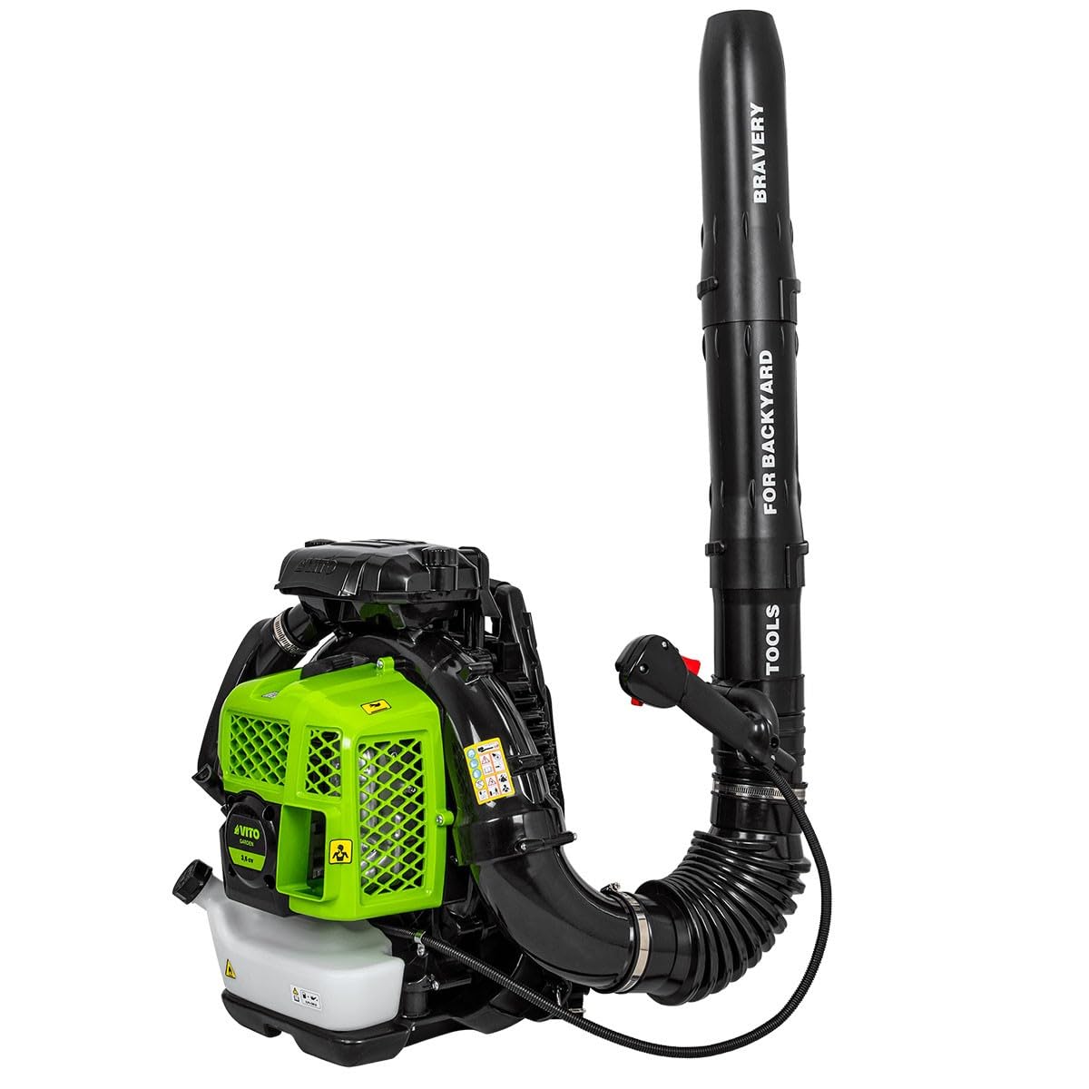 VITO - Souffleur de Feuilles Sac à Dos Moteur 2T 3.6CV 76Cm3 0,43 m³/s