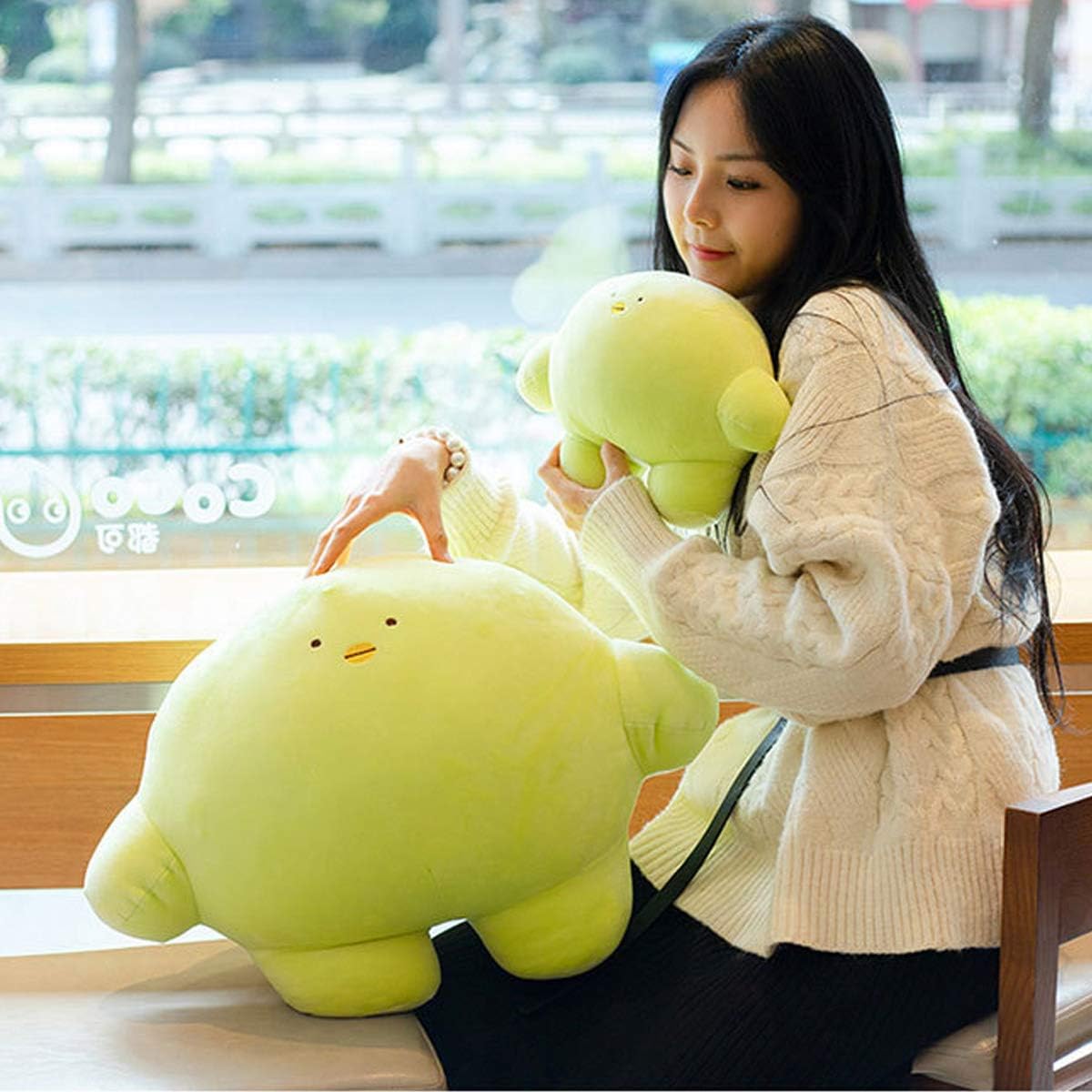 REFAHB 15.7 inch Cute Penguin Plush Stuffed Animal Body Pillow Fat Cartoon Cylindrical Body Pillows for Kids, Super Soft Hugging Toy Gifts for Bedding, Kids Sleeping Nap Kawaii Pillow