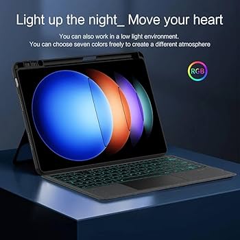 Xiaomi Pad 6 Pro 12.4 キーボード付きカバーセット Amazon | For Xiaomi Pad 6S Pro 12.4用RGBバックライト付きタッチ