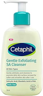 Cetaphil Gentle Exfoliating SA Cleanser, Foaming Gel Cleanser for All Skin Types, 236 ml Pump Bottle, Salicylic Acid, Mandelic Acid & Gluconolactone, Gently Exfoliates, Dermatologist Recommended Brand