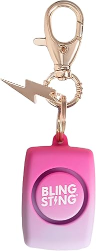 Miniatura 1 de BLINGSTING Mini alarma de seguridad personal para mujer, alarma de autodefensa de 125 decibelios con luz LED y clip para llavero