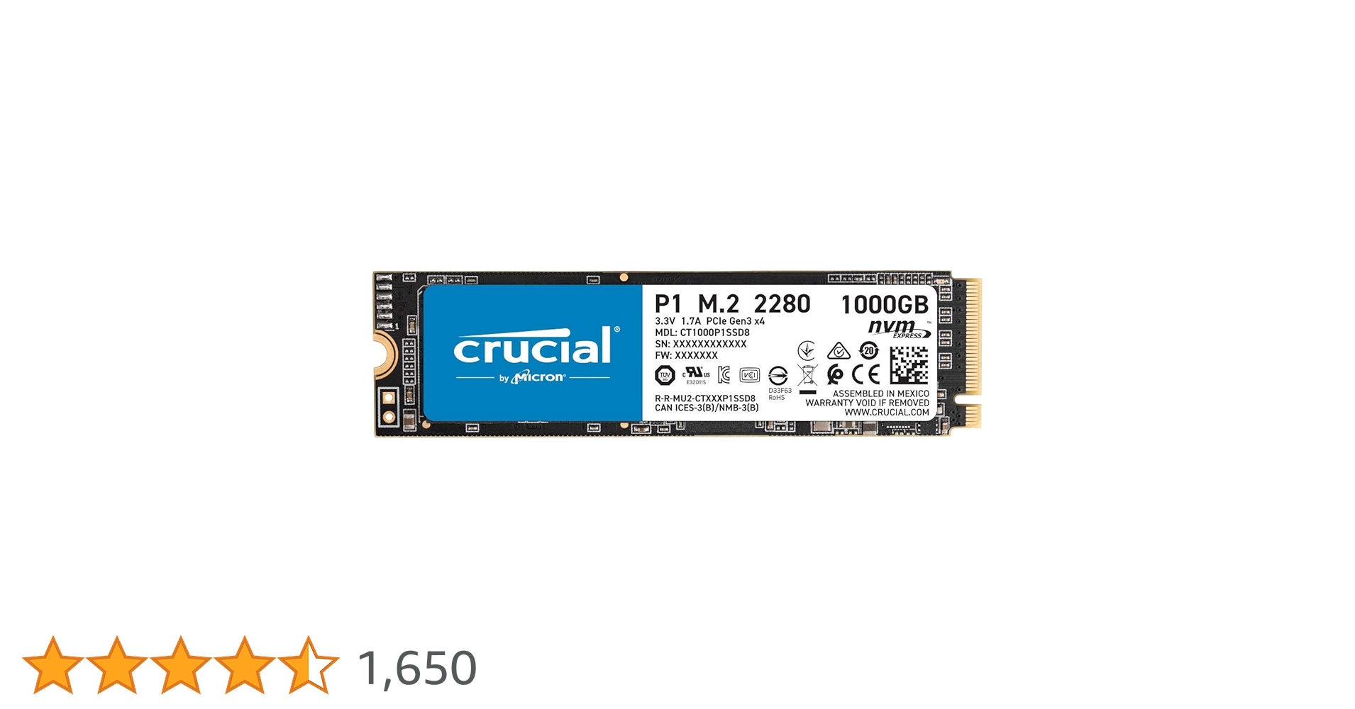 Crucial SSD M.2 1000GB P1シリーズ Type2280 Amazon | Crucial SSD M.2 1000GB P1シリーズ Type2280 PCIe3.0x4 NVMe