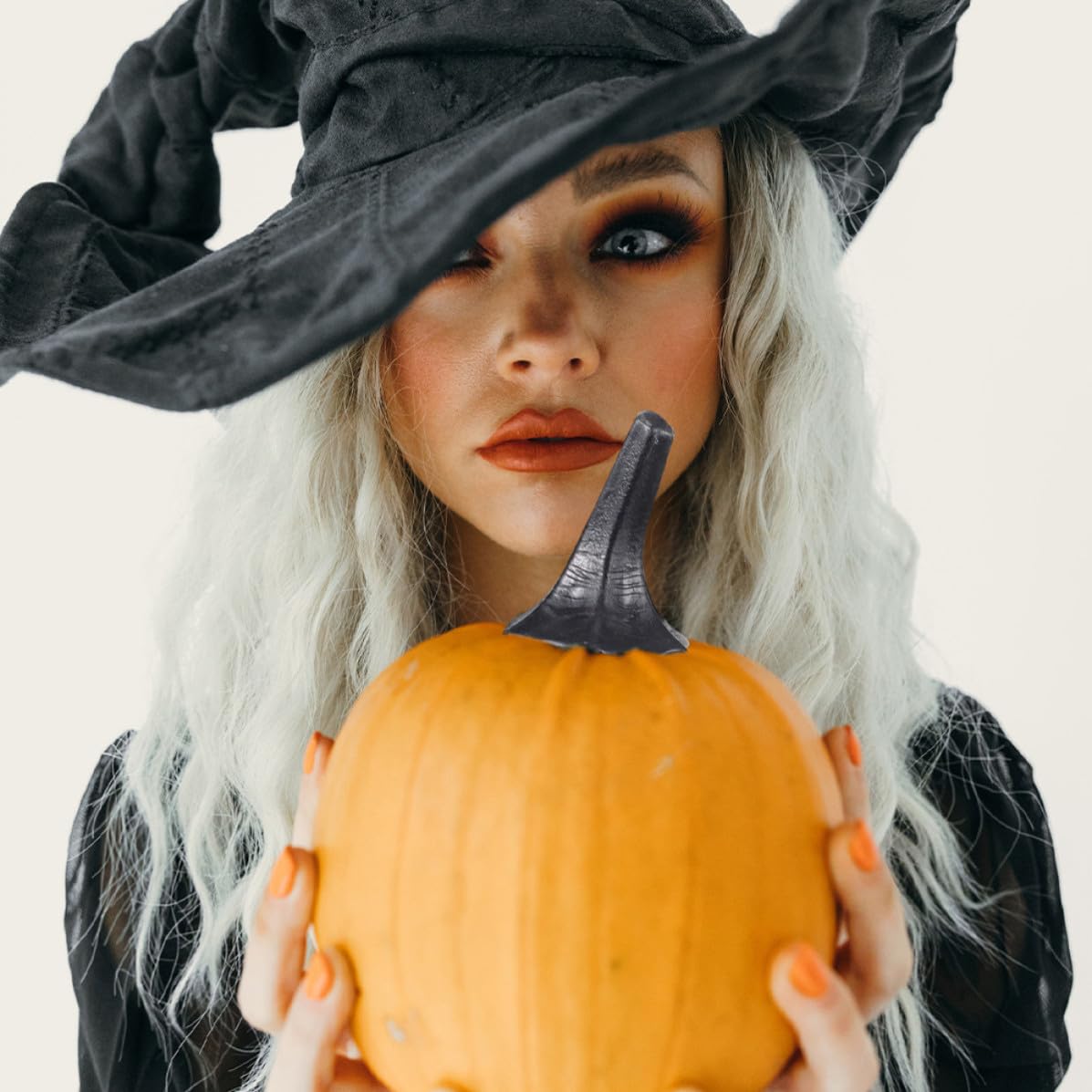 OSALADI 120 Pezzi Manico di Zucca Decorativo in Plastica Realistico e Vivido per Addobbi di Halloween e Festa del Ringraziamento, per Decorazioni Autunnali e Fai-da-te