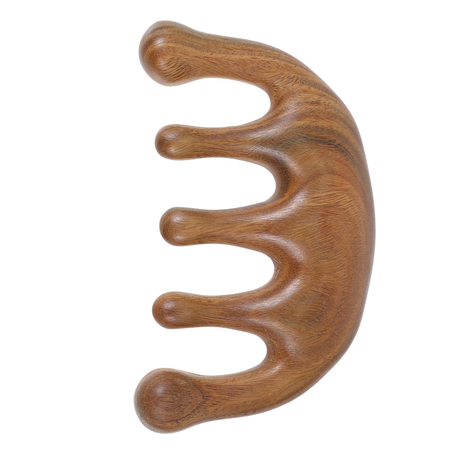 DOITOOL Yak-Horn-Kamm Aus Sandelholz – Handgefertigter Naturkamm Zur Kopfhautmassage, 14,5 X 5 Cm, Mit Tragetasche