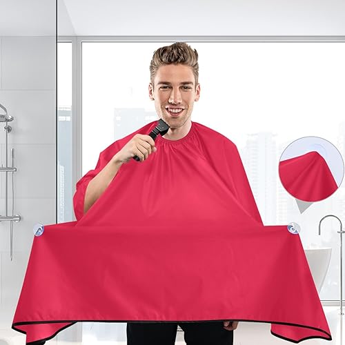 Vista 38 de Yellow Barber Cloth Cape Beauty Salon Capes Waterproof, Salon Styling Capes 64.9 In x 55.1 In Rosado Perla