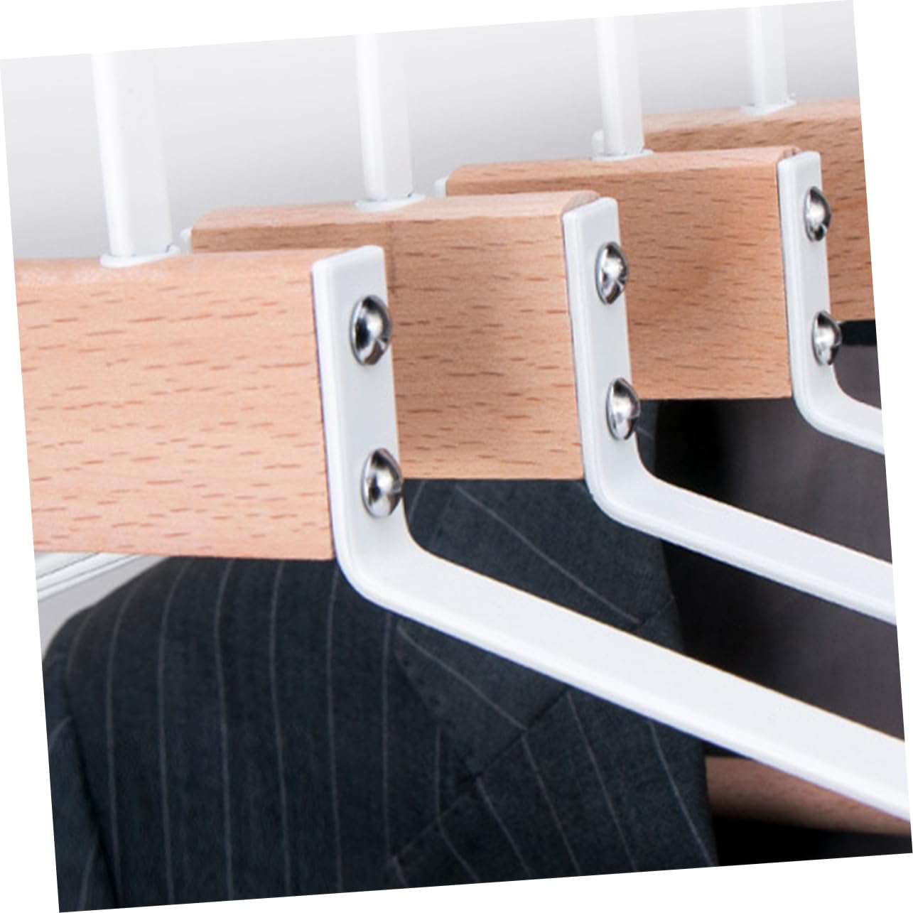 Zerodeko Artefacto de Percha de Ropa Moderno Antideslizante Hogar Infantil Perchas Engrosadas de Madera y Metal para Colgador de Ropa y Perchero