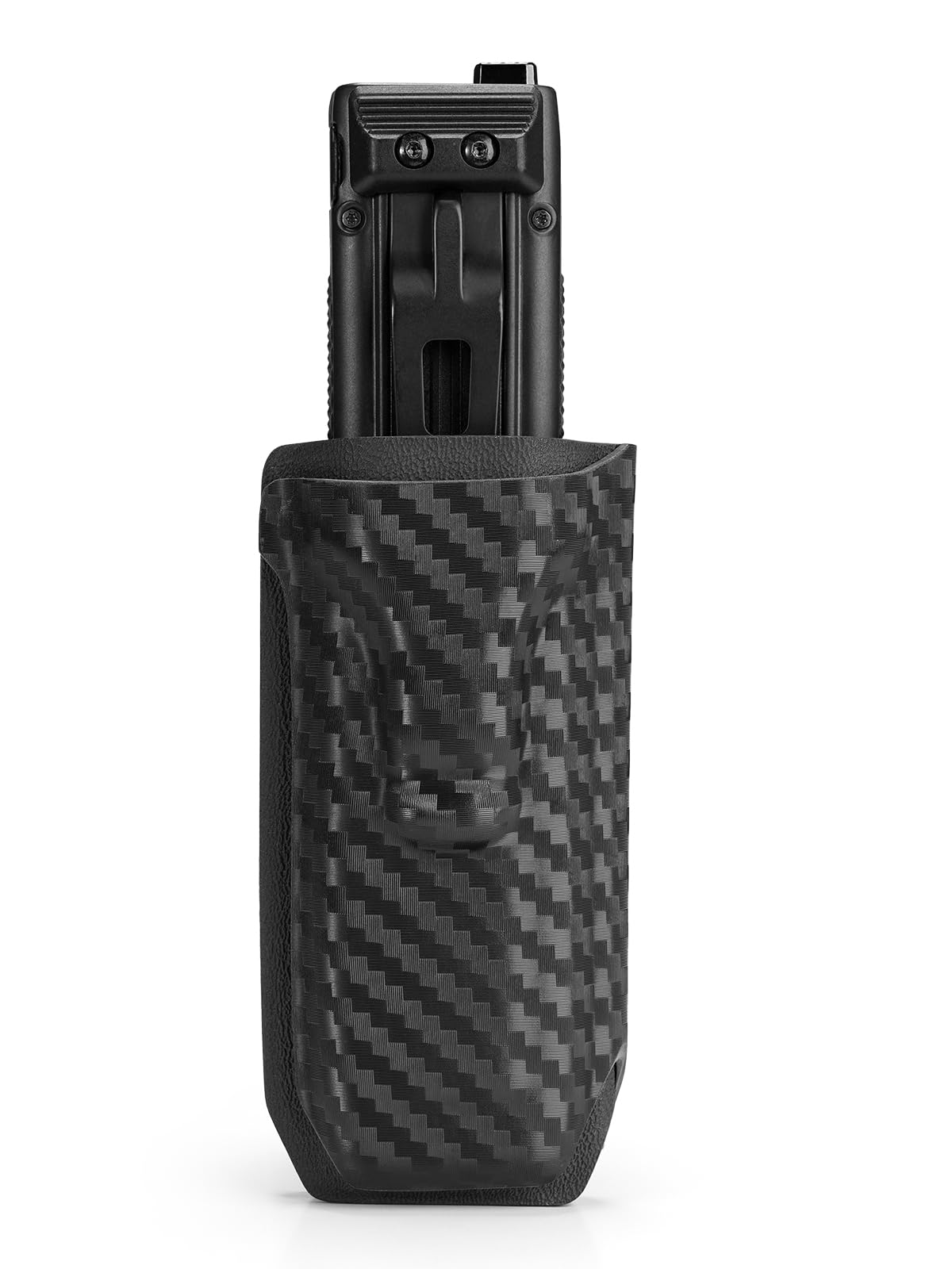 Tactical Geek TX5 Funda para linterna para Nitecore EDC27 con clip de cinturón trasero para acceso rápido y portátil, porta linterna, linterna no incluida, negro