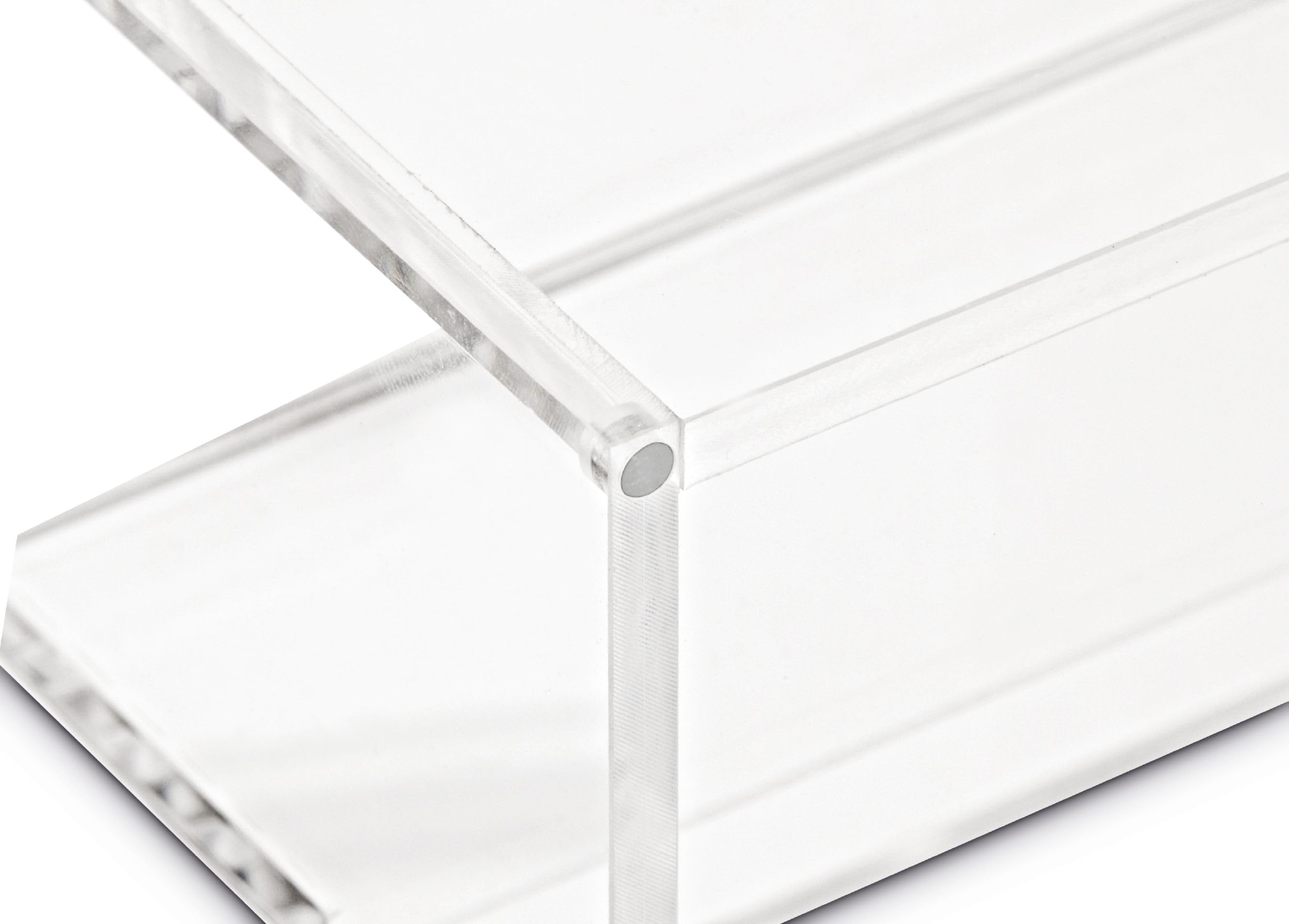 MAUL Visitenkartenbox aus Acryl | Schreibtisch Organizer inkl. Deckel zur Aufbewahrung von Kunden- und Visitenkarten | Möbelschonend dank Noppen für Schreibtisch und Regal | Transparent