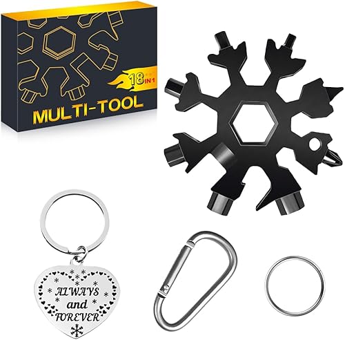 Regalos de calcetines para hombres, regalos para papá, multiherramienta 18 en 1, herramientas manuales de copo de nieve negro, regalos de Navidad disponible en Yaxa Colombia