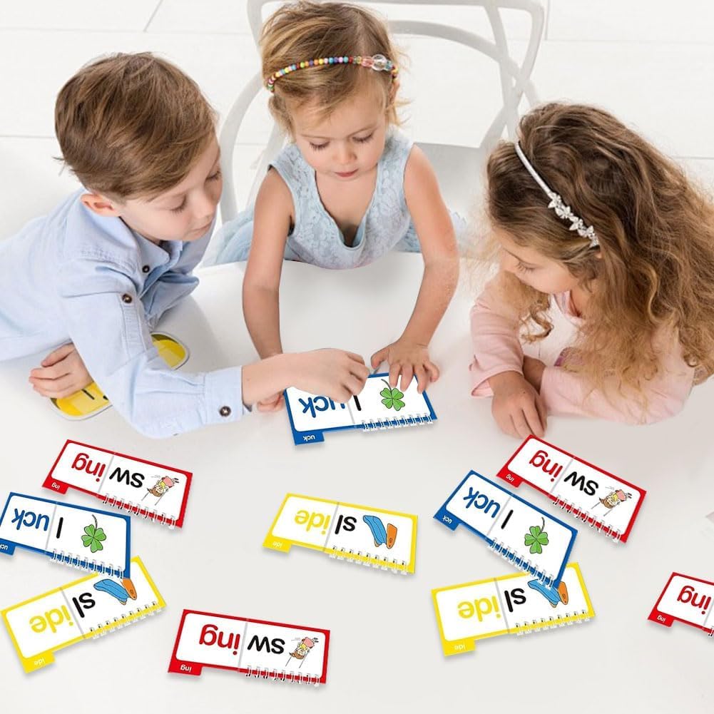 30 Read and Rhyme Flip Books, Update Word Families Flash Cards, Learn to Read Phonics Flash Card ABC Vocabulary Flash Card, Educational Reading Games - Image 6