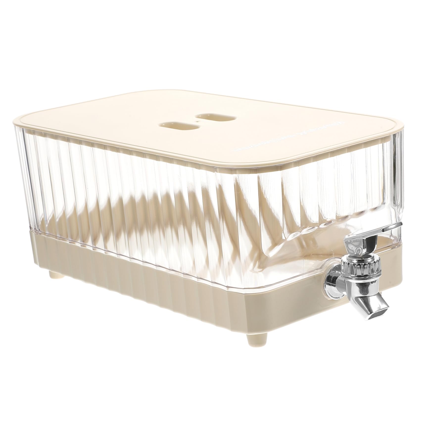 Drink Bucket with Tap Drink Jar Containers Transparent Water Kettle Drink Dispenser for Fridge Cold Water Bin Juice Carafes Kettle Water Jug Pp Household Coffee White