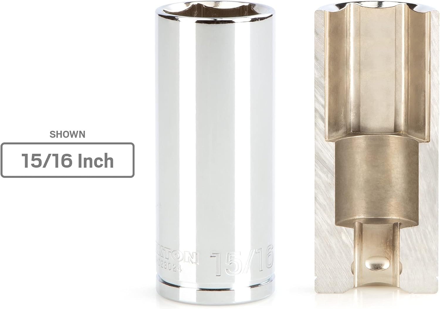 TEKTON 1/2 Inch Drive x 1-1/16 Inch Deep 6-Point Socket | SHD23027 : Tools & Home Improvement