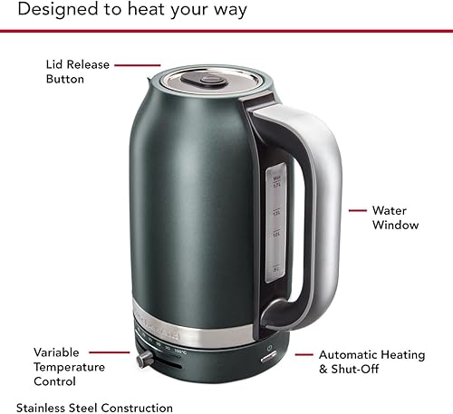 Miniatura 2 de KitchenAid Hervidor eléctrico de 1.7L con control de temperatura KEK1701, enebro