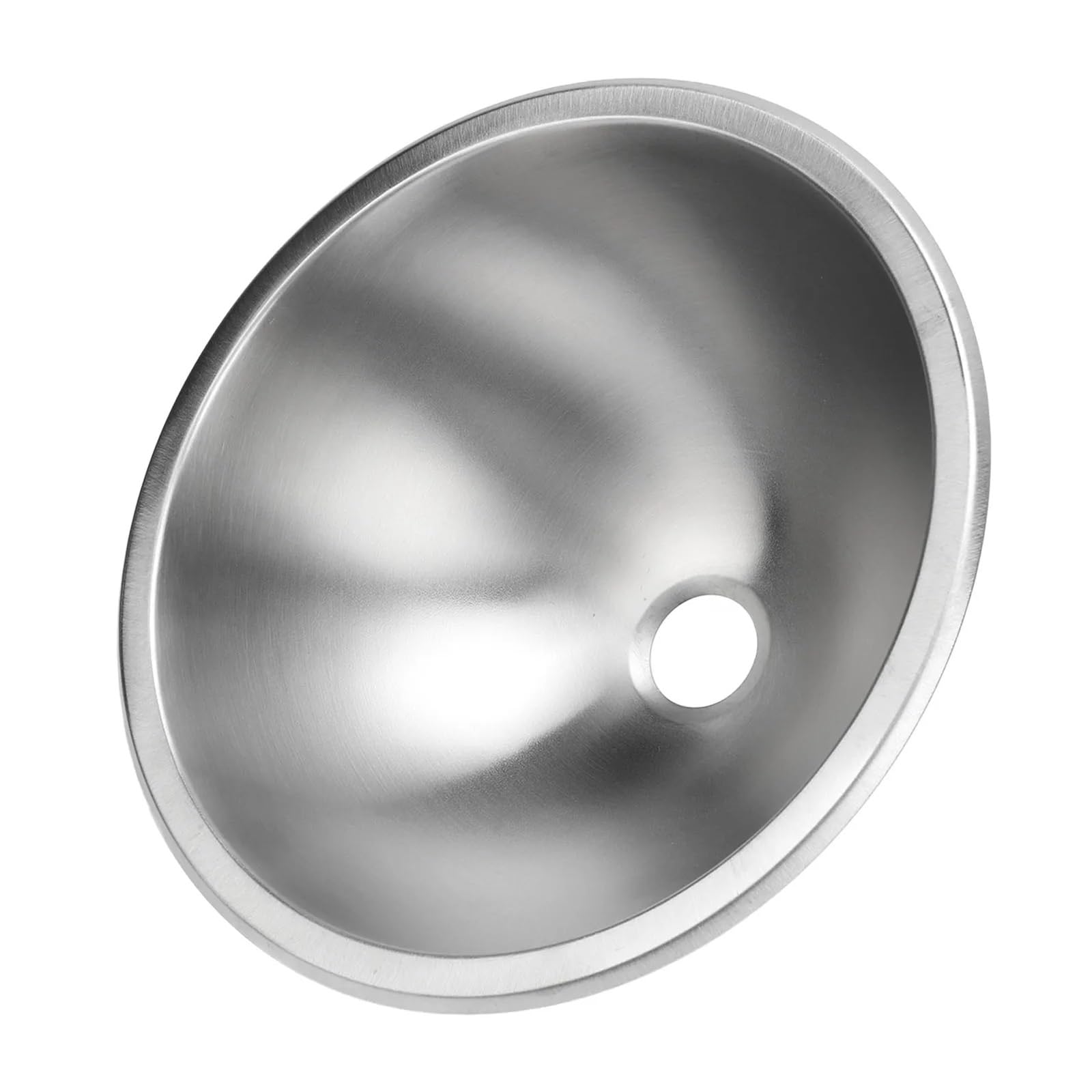 Yonmledo Silver Rv Stainless Steel Wash Sink 12 Inch Camper Round Sink 304 Stainless Steel Kitchen Bath Sink Hand Wash Basin With 40Mm Sewer Outlet For Boat Caravan Rv Camper