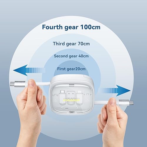 Miniatura 4 de ESSAGER Kit de cables de carga retráctiles con adaptador USB C a iluminación, USB-A y tipo C a tipo CMicroiluminación, transferencia de datos, caja