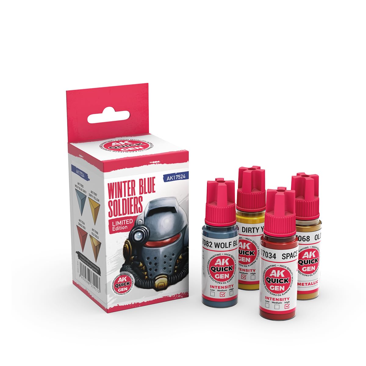 AK Interactive AK17524 - Winter Blue Soldiers (Quick Gen Set) 4X 18Ml - New