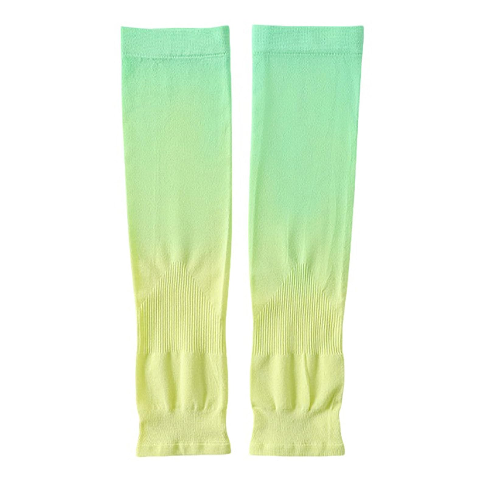 matumou Sleeves, Cooling Arm Sleeves with Thumb Hole, Gradient Color Ice Silk UV Sleeves for Women Summer Driving Cycling