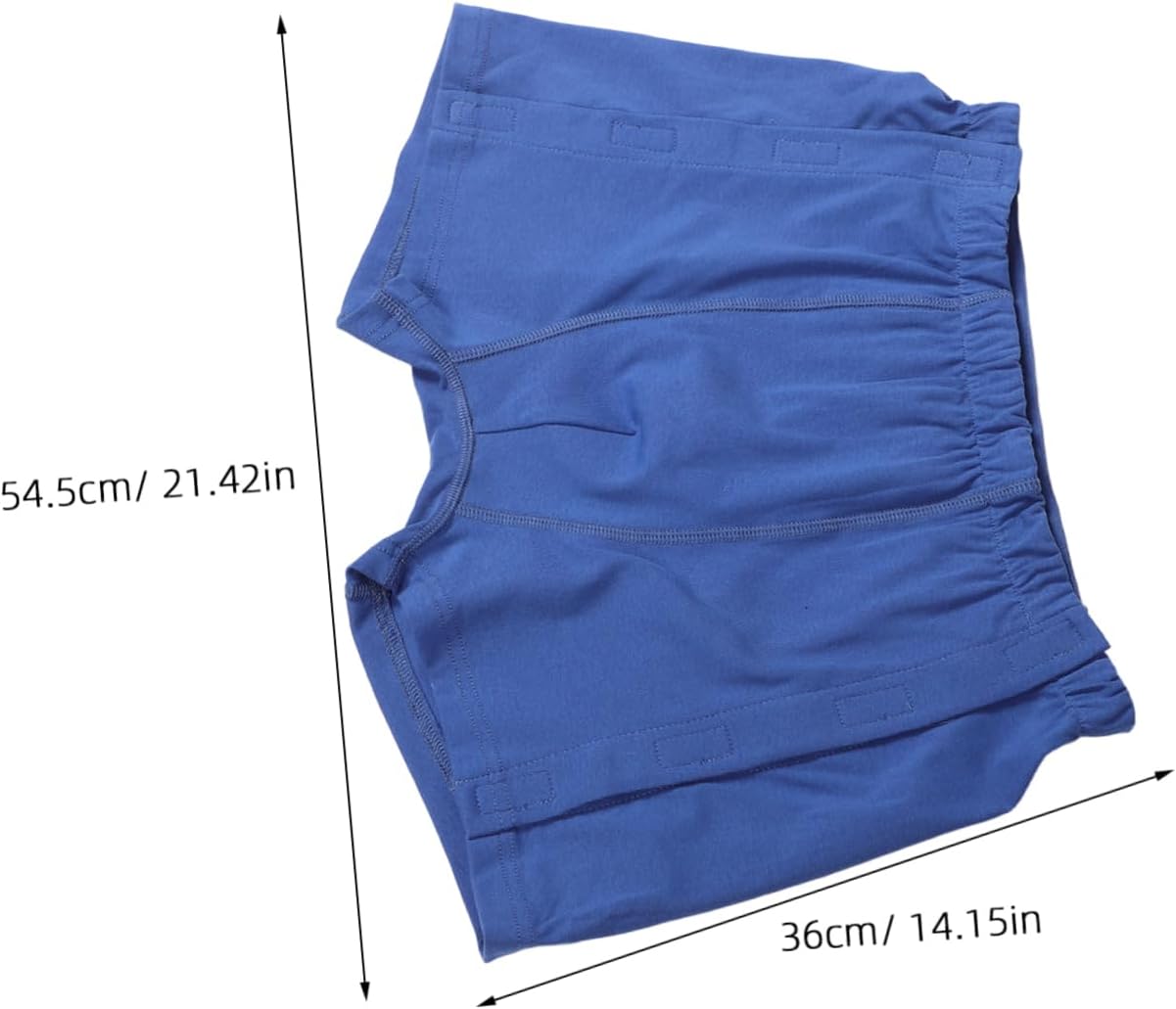 Adaptive Cotton for Men Reusable Nursing Underwear Comfortable Shorts with Elastic Waistband Xl for Support Blue