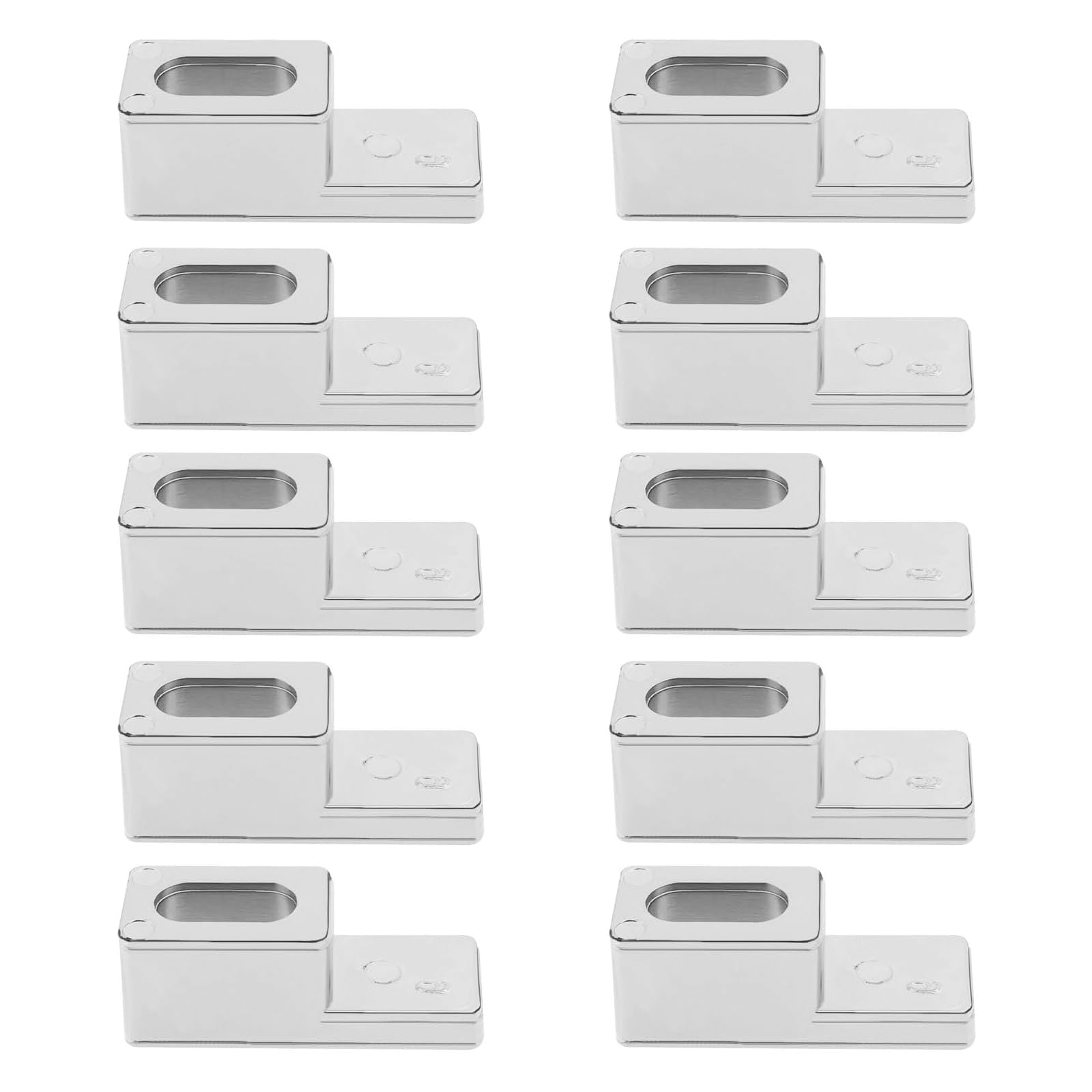 Wjelet 10Pcs 6mm Shower Glass Panel Bracket Chrome-Plated ABS Plastic Retaining Clip for Bathroom Enclosure Fixture Door Clamp Bracket Retaining Clip(Silver)