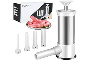 Household Sausage-Stuffers Homemade Sausage-Maker Tool: Fast Sausage Filling with 4 Stuffing Tubes (2.2LBS)