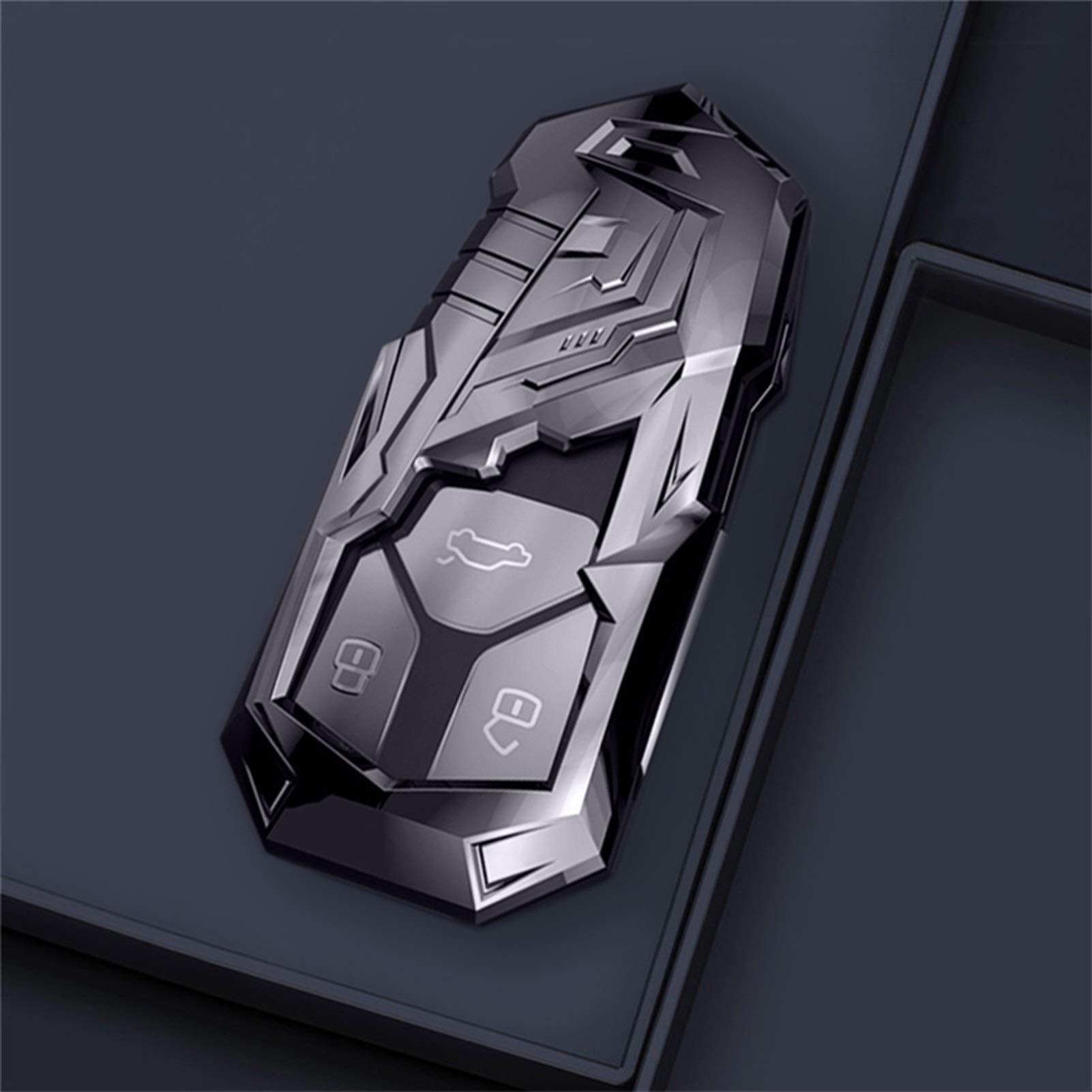 Funda de aleación de Zinc for Llave de Coche, for Smart, Funda for Llavero, for Audi, A4, Q7, Q5, TT, A3, A6, SQ5, R8, S5, Mando a Distancia sin Llave, Estilo de Coche