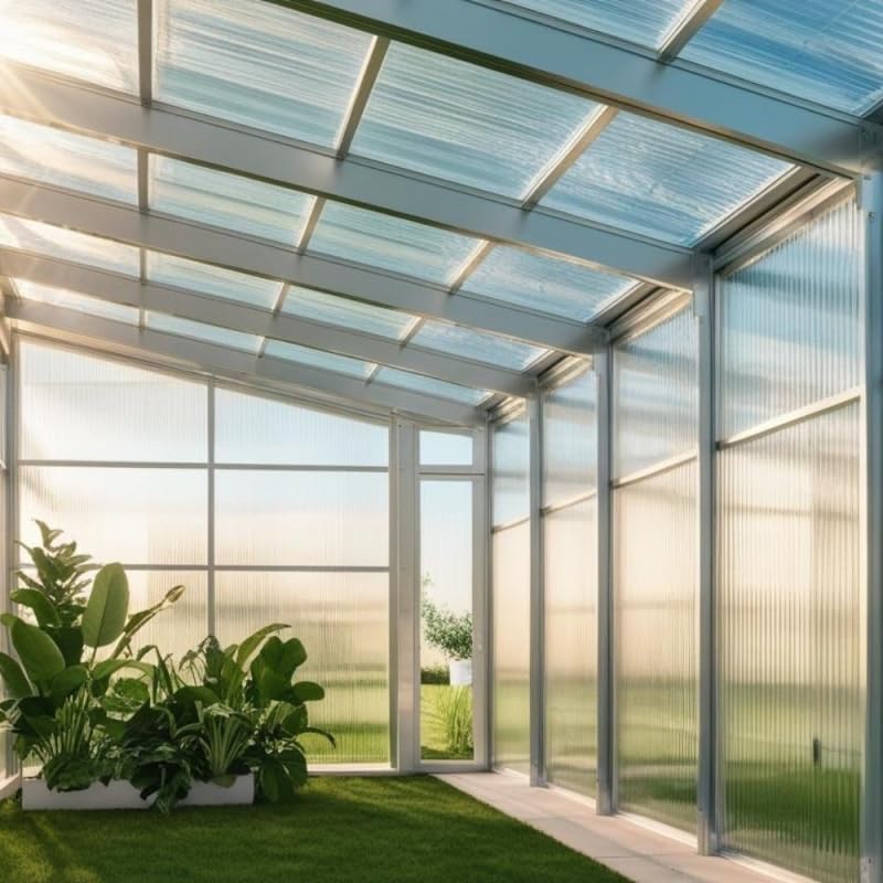 Polycarbonaat kanaalplaat helder uv-werend dikte 10 mm breedte 1050