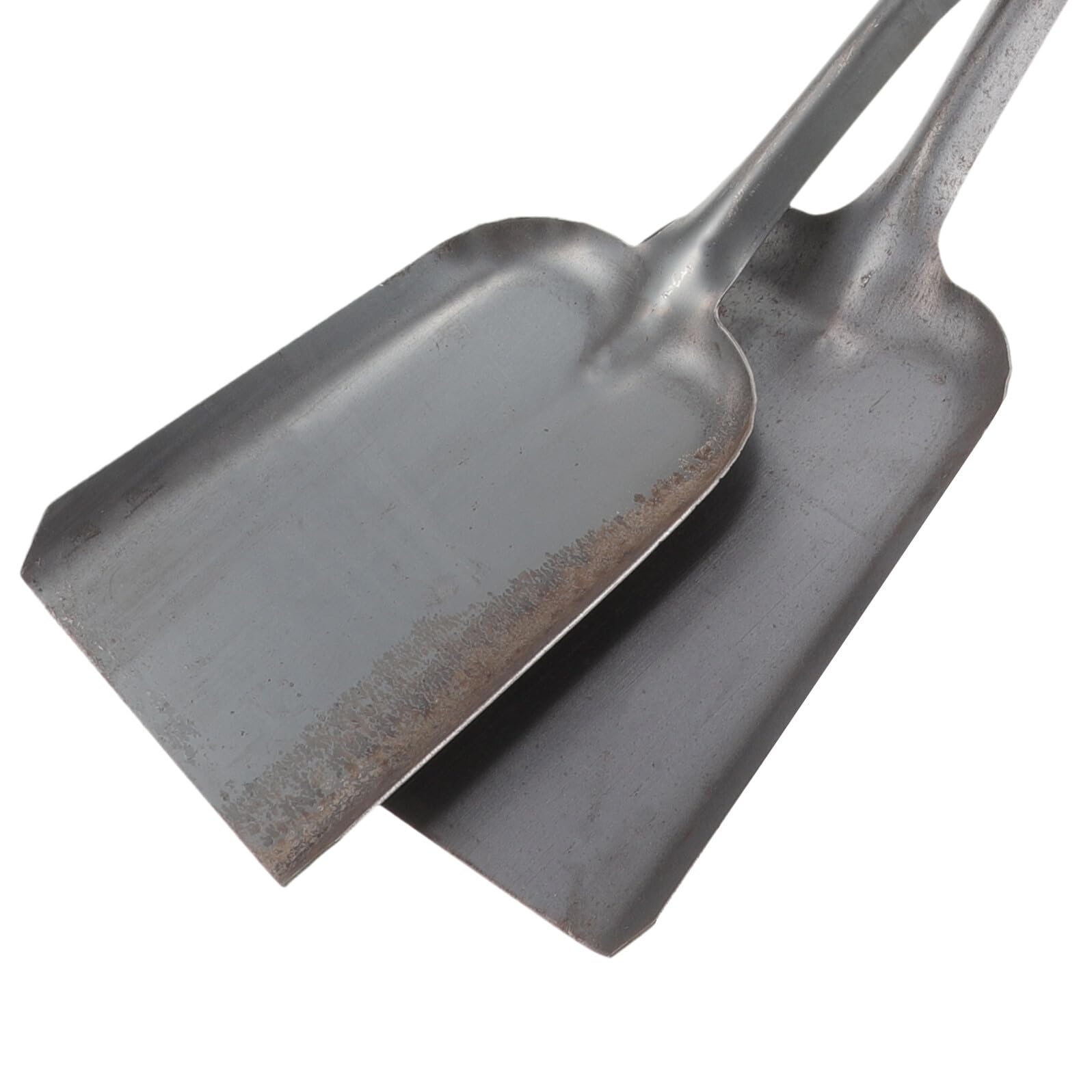 2 Stück Metallkohle Schaufel aus Schmiedeeisen Langlebig und Bruchfest Langstielige Kamin Ascheschaufel für Haushalt und Garten Leichte Ofen und Grill Reinigungsschaufel