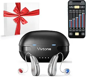Bluetooth Hearing Aids with Phone Call & Music Streaming, APP Control for Precise Fitting, Rechargeable OTC Hearing Aids for Seniors Adults Men Women, Xpure2.0, 2025 Version