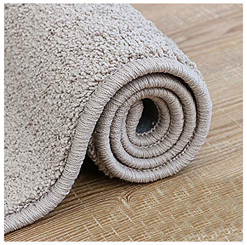 Alfombras suaves para interiores, sencillas, modernas, para sala de estar, dormitorio de niños, alfombra decorativa tamaño personalizado (1 pie cuadrado, color blanco crema)