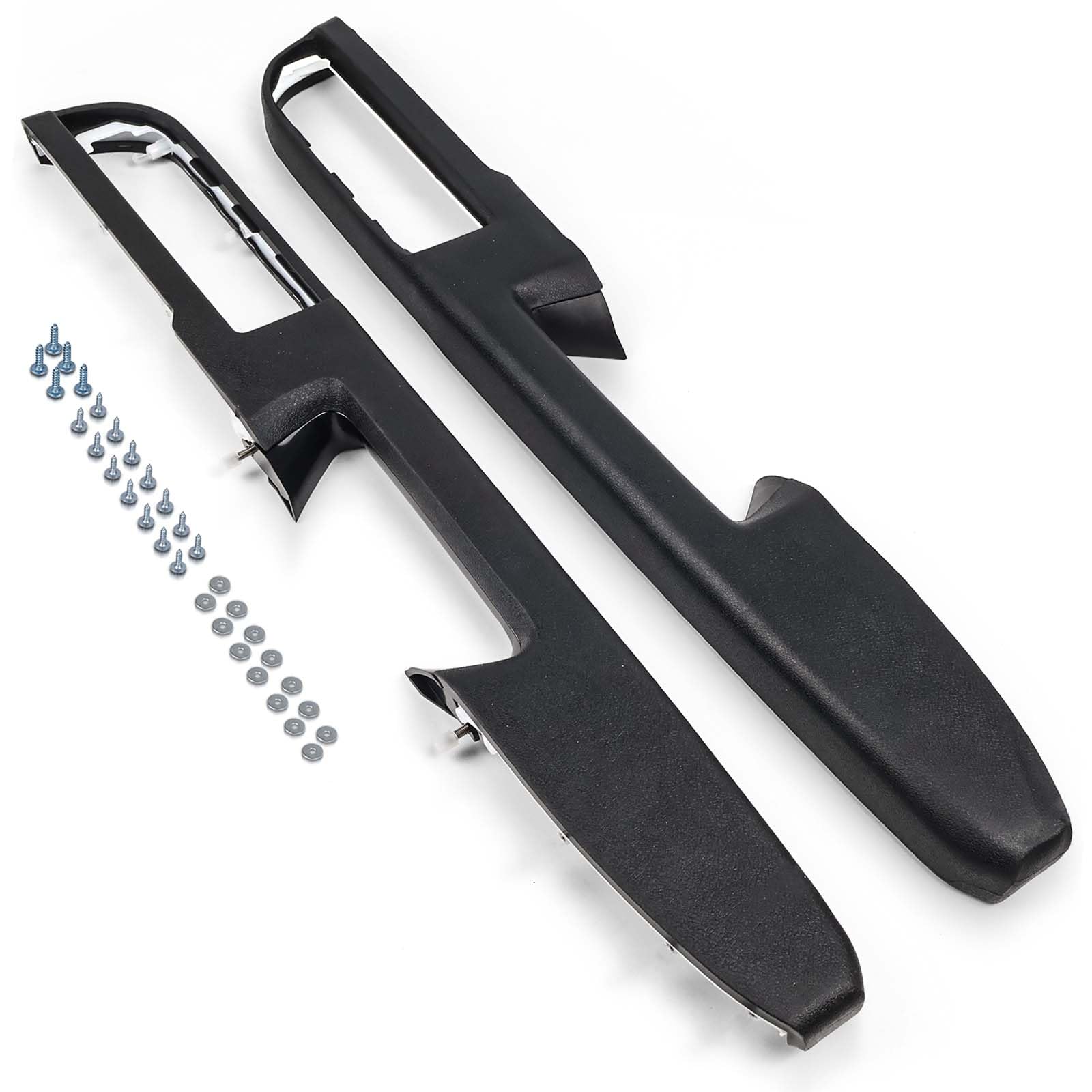 80994 Front Driver & Passenger Side Armrest Repair Fit for Chevrolet Chevy Silverado Suburban Tahoe Avalanche For GMC Sierra Yukon 2010-2014 with Door Release Handle Above Armrest GM # 84127280, Black