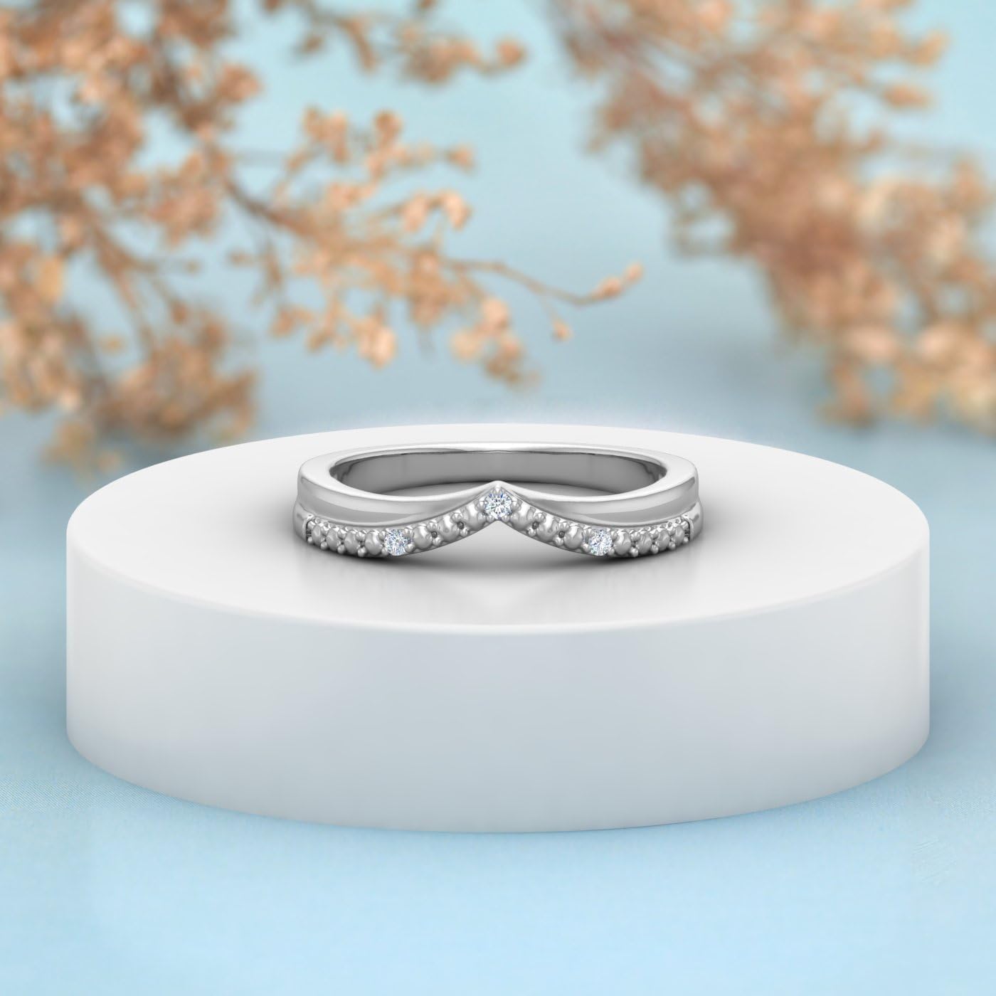 0.03 Carat Diamond Wedding Anniversary Ring in 925 Sterling Silver