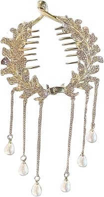 1 Pcs Pearl Rhinestone Hair Claw Clips,Tassel hair Claw Clips,Pearl Claw Clips,Metal hair Clip Hair Accessories for Girls Womens