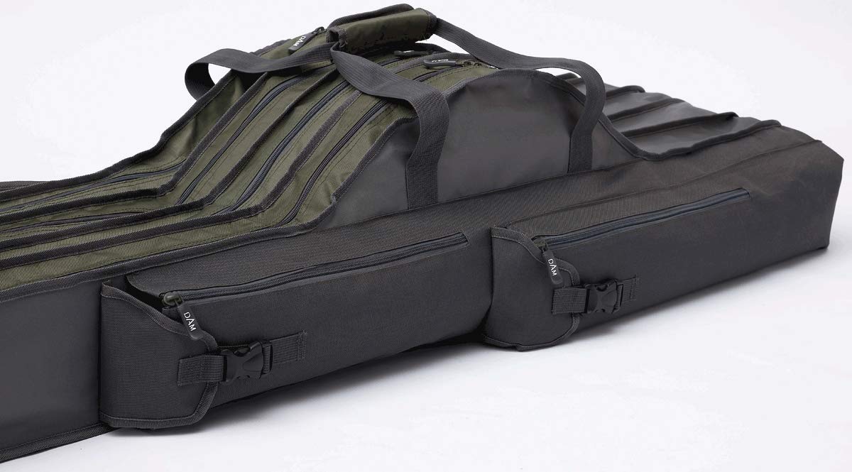 DAM Compartment Rod Bag 4 Fächer 150x38x29cm - Rutentasche zum Ansitzangeln, Angeltasche für Ruten & Angelrollen, Futteral zum Angeln, Transporttasche