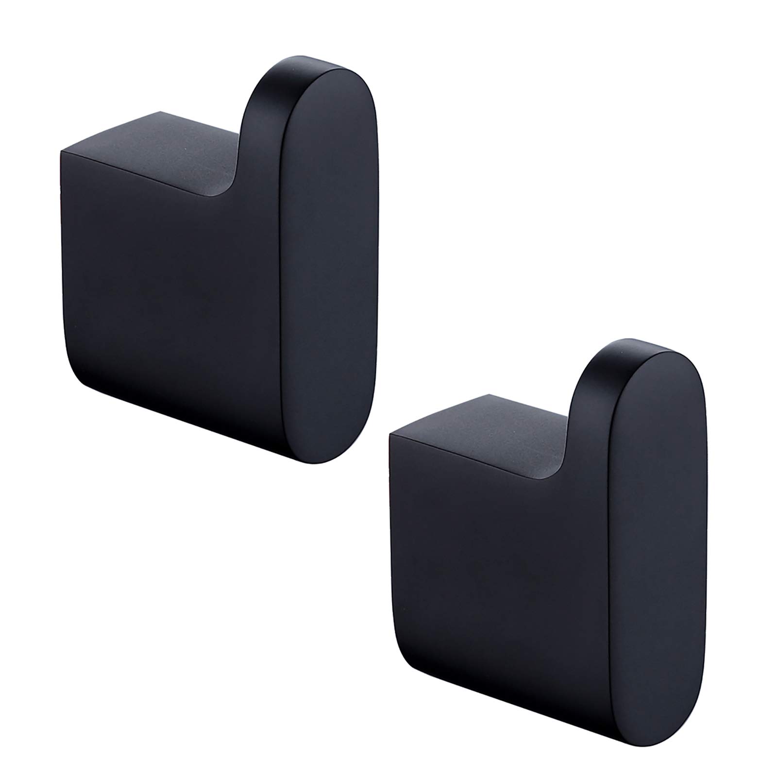 Handtuchhaken, Kleiderhaken Wandhaken Hakenleiste 304 Edelstahl und Messing Mantelhaken, Garderobenhaken für Küche, Büro, Bad, Schraube Installation,Schwarz