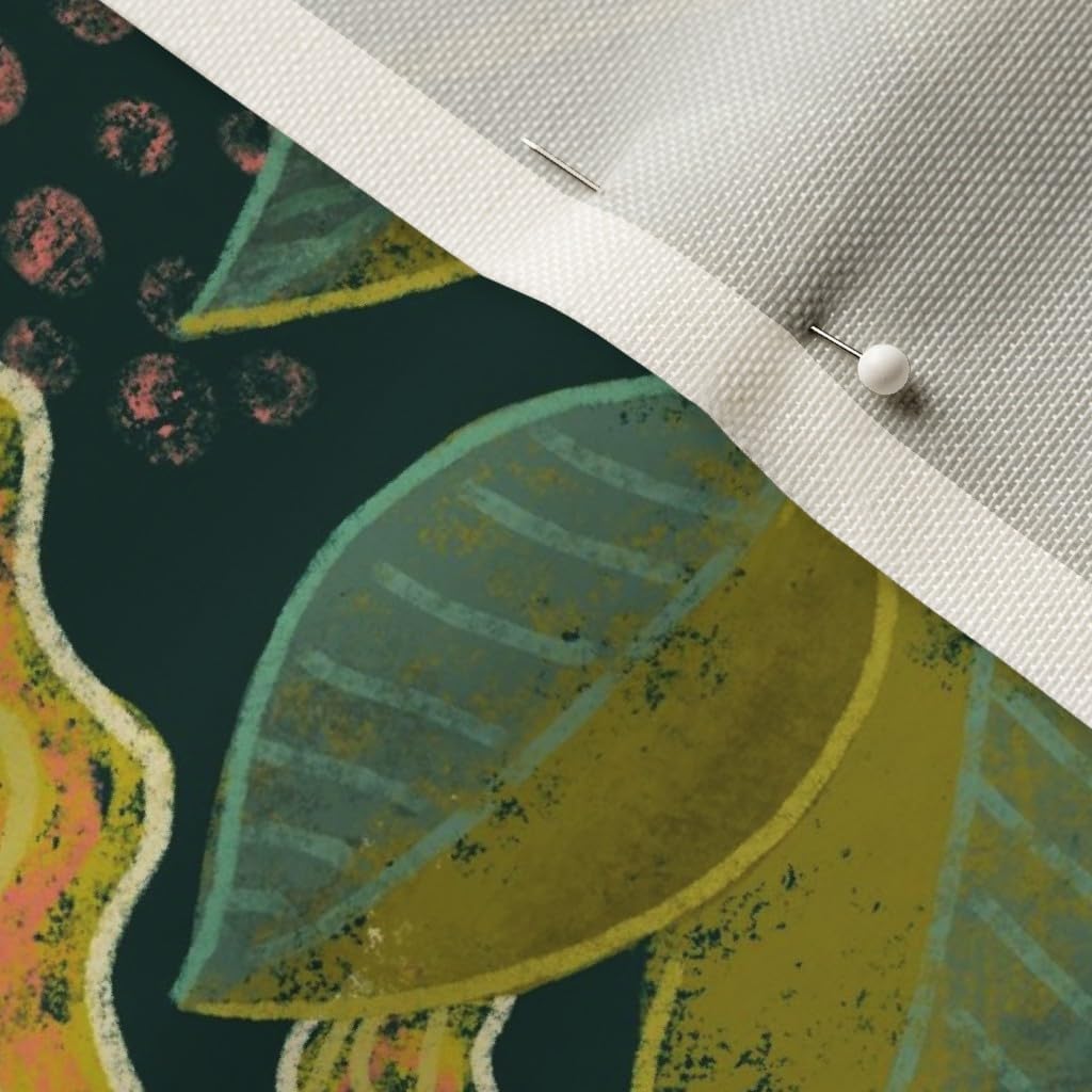 Spoonflower Fabric - Birds Palm Trees Flowers Rain Forest Tucan Cockatoo Tropical Printed on Upholstery Velvet Fabric Fat Quarter - Upholstery Home Decor Bottomweight Apparel