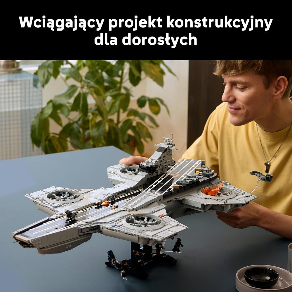 LEGO | Marvel Lotniskowiec T.A.R.C.Z.Y. 76354 | Kolekcjonerski zestaw konstrukcyjny, model do ekspozycji, prezent dla fana Marvela, dla mężczyzn i kobiet, 3057 elementów