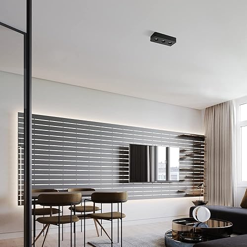 Miniatura 3 de Aisilan - Luces de techo LED ultrafinas y antideslumbrantes, luz moderna, color negro, 36 W, luz blanca cálida montada en superficie Downlight de
