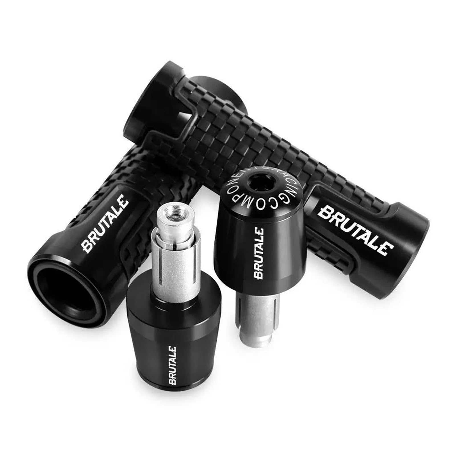 Empuñaduras Moto Antideslizantes y Resistentes para MV Agusta Brutale 989R 910 920 990 1090 1078 RR CNC Hndlebar Empuñaduras Extremos Peso Manillar Extremo De Agarre Antivibración Silder