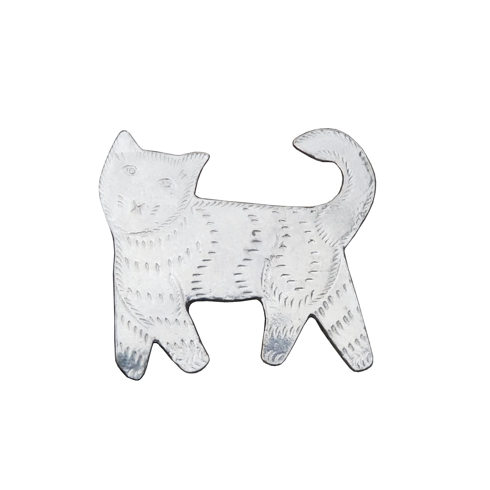 Broche De Gato, Broche Para Amantes De Los Gatos, Joyería Hecha A Mano, En Peltre Fino, Por William Sturt, Peltre Sin Plomo Fundido A Mano