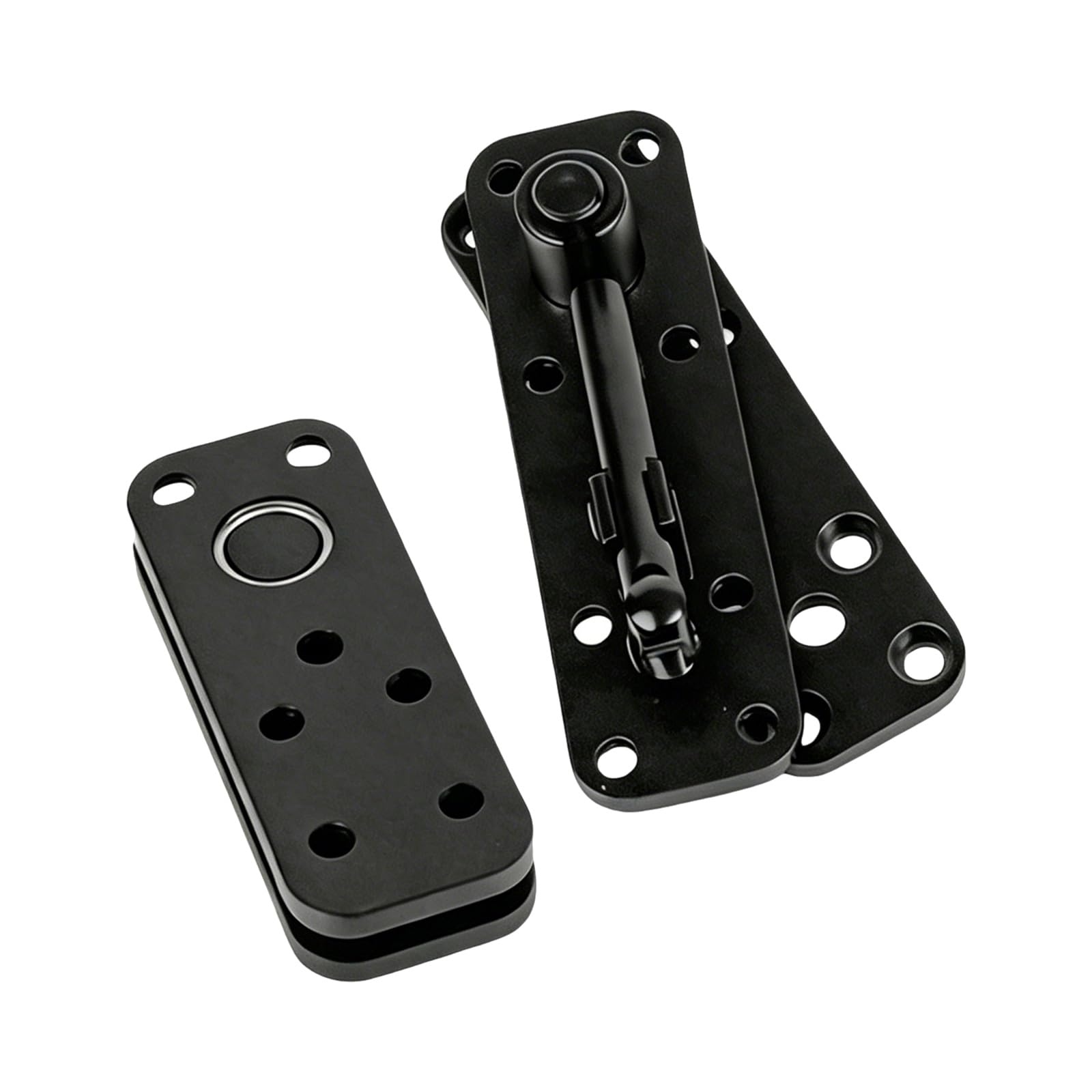 Tquxnga Black Upper And Lower Hinge Stainless Steel 360 Swivels Concealed Hinge For Heavy Duty Wood Door Quiet Closing Mechanism Door Hardware Swing